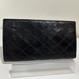 CHANEL Vintage Bicolore Wallet Bifold Long Card Purse Lambskin